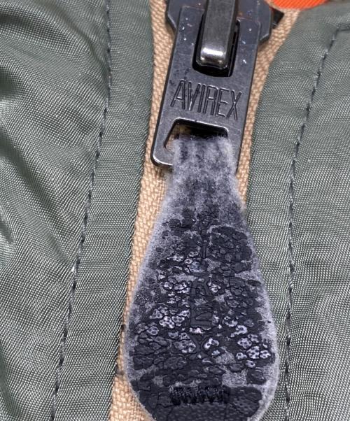 AVIREX（アヴィレックス）AVIREX (アヴィレックス) リバーシブルフライトジャケット オリーブ×オレンジ サイズ:XLの古着・服飾アイテム