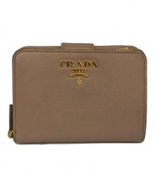 PRADA（プラダ）の古着「サフィアーノ」｜ベージュ×レッド