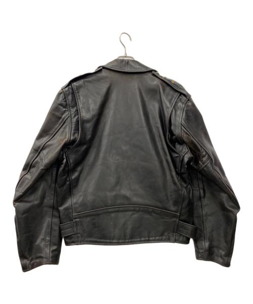 Aero LEATHER（エアロレザー）Aero LEATHER (エアロレザー) ダブルライダースジャケット ブラック サイズ:42の古着・服飾アイテム