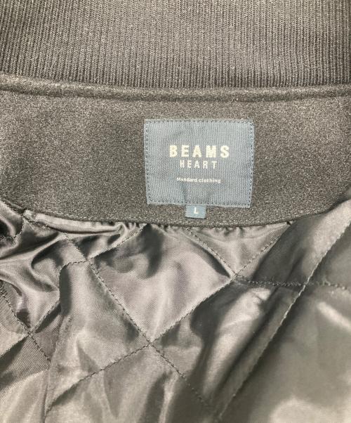 BEAMS HEART（ビームスハート）BEAMS HEART (ビームスハート) スタジャン ブラック×ベージュ サイズ:Lの古着・服飾アイテム