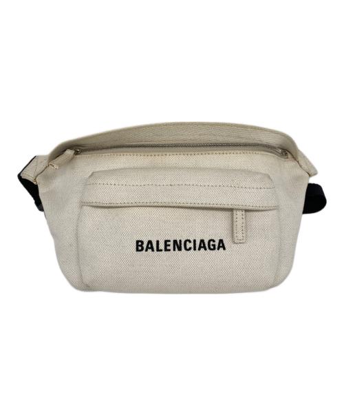 BALENCIAGA（バレンシアガ）BALENCIAGA (バレンシアガ) Everyday Canvas Belt Bag ホワイト×ブラックの古着・服飾アイテム