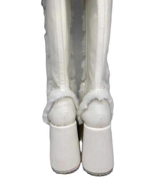 demonia（デモニア）demonia (デモニア) ロングブーツ ホワイト サイズ:24cmの古着・服飾アイテム