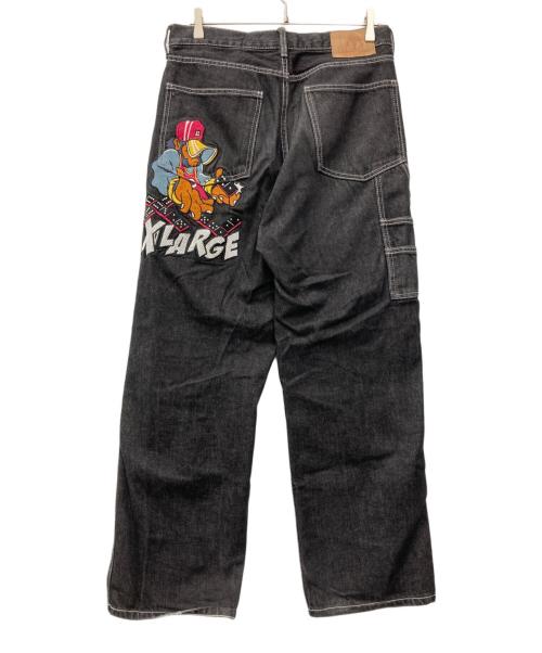 X-LARGE（エクストララージ）X-LARGE (エクストララージ) デニムペインターパンツ ブラック サイズ:32inchの古着・服飾アイテム