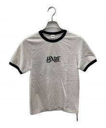 BOWTE（バウト）の古着「半袖カットソー」｜ホワイト×ブラック
