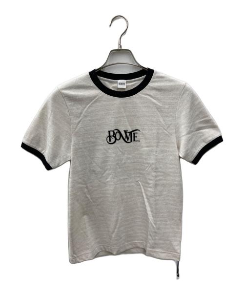 BOWTE（バウト）BOWTE (バウト) 半袖カットソー ホワイト×ブラック サイズ:FREEの古着・服飾アイテム