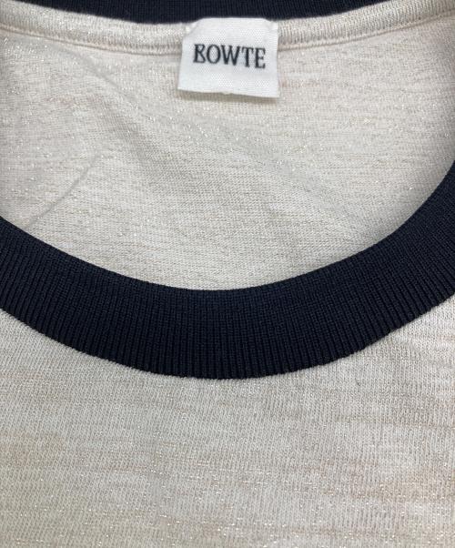 BOWTE（バウト）BOWTE (バウト) 半袖カットソー ホワイト×ブラック サイズ:FREEの古着・服飾アイテム