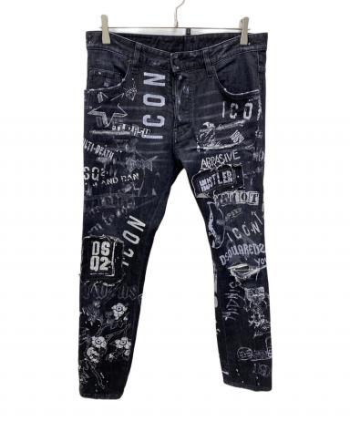 DSQUARED2 ICONプリント　トラックパンツ48 中古・古着通販】DSQUARED2 (ディースクエアード) ICON ROCK PRINT