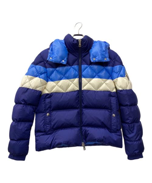 MONCLER（モンクレール）MONCLER (モンクレール) ダウンジャケット ネイビー×ブルー×ホワイト サイズ:2の古着・服飾アイテム