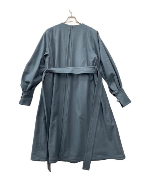 ELIN（エリン）ELIN (エリン) ノーカラーコート ブルー サイズ:36の古着・服飾アイテム