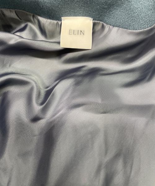 ELIN（エリン）ELIN (エリン) ノーカラーコート ブルー サイズ:36の古着・服飾アイテム