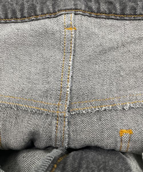 YOUNGER SONG（ヤンガーソング）YOUNGER SONG (ヤンガーソング) damage wide denim グレー サイズ:Lの古着・服飾アイテム