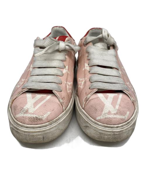 LOUIS VUITTON（ルイ ヴィトン）LOUIS VUITTON (ルイ ヴィトン) タイムアウト・ラインスニーカー ピンク サイズ:34 1/2の古着・服飾アイテム