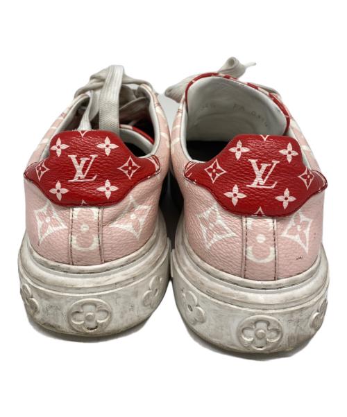 LOUIS VUITTON（ルイ ヴィトン）LOUIS VUITTON (ルイ ヴィトン) タイムアウト・ラインスニーカー ピンク サイズ:34 1/2の古着・服飾アイテム