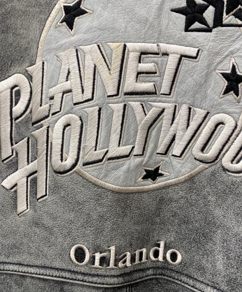 PLANET HOLLYWOOD（プラネットハリウッド）PLANET HOLLYWOOD (プラネットハリウッド) レザージャケット グレー サイズ:Lの古着・服飾アイテム
