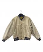 BASSETT WALKERバセットウォーカー）の古着「切替スタジャン」｜ベージュ