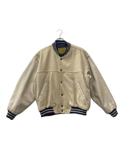 BASSETT WALKER（バセットウォーカー）BASSETT WALKER (バセットウォーカー) 切替スタジャン ベージュ サイズ:Ｍの古着・服飾アイテム