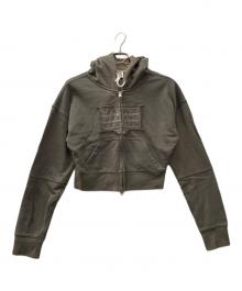 MARITHE+FRANCOIS GIRBAUD（マリテフランソワジルボー）の古着「W CLASSIC LOGO HOODIE ZIP UP」｜グレー