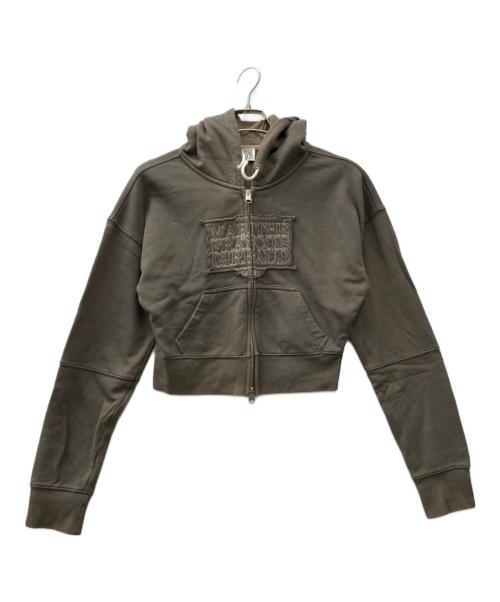 MARITHE+FRANCOIS GIRBAUD（マリテフランソワジルボー）MARITHE+FRANCOIS GIRBAUD (マリテフランソワジルボー) W CLASSIC LOGO HOODIE ZIP UP グレー サイズ:Sの古着・服飾アイテム