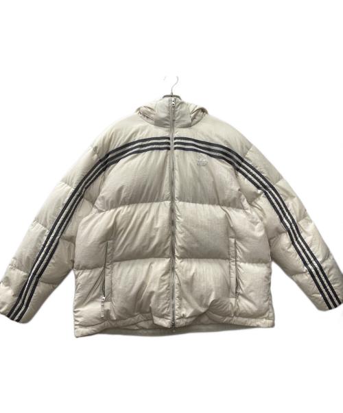 adidas（アディダス）adidas (アディダス) グースダウンジャケット アイボリー サイズ:XLの古着・服飾アイテム