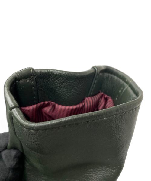 MEN'S BIGI（メンズビギ）MEN'S BIGI (メンズビギ) ラムレザークロームタンニングセミダブルライダースジャケット グリーン サイズ:4の古着・服飾アイテム