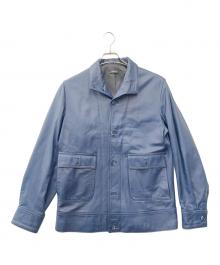 SCHAFFEN（シャッフェン）の古着「レザージャケット」｜ネイビー
