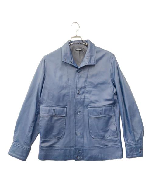 SCHAFFEN（シャッフェン）SCHAFFEN (シャッフェン) レザージャケット ネイビー サイズ:2の古着・服飾アイテム