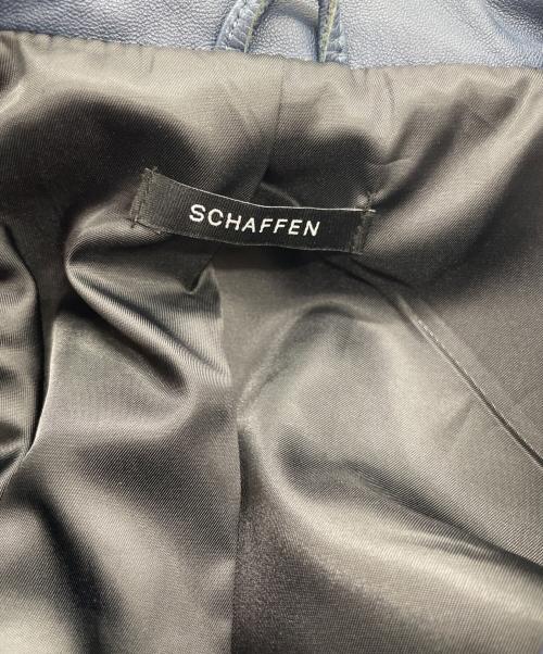 SCHAFFEN（シャッフェン）SCHAFFEN (シャッフェン) レザージャケット ネイビー サイズ:2の古着・服飾アイテム