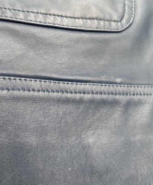 SCHAFFEN（シャッフェン）SCHAFFEN (シャッフェン) レザージャケット ネイビー サイズ:2の古着・服飾アイテム