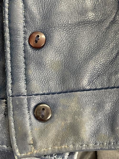 SCHAFFEN（シャッフェン）SCHAFFEN (シャッフェン) レザージャケット ネイビー サイズ:2の古着・服飾アイテム