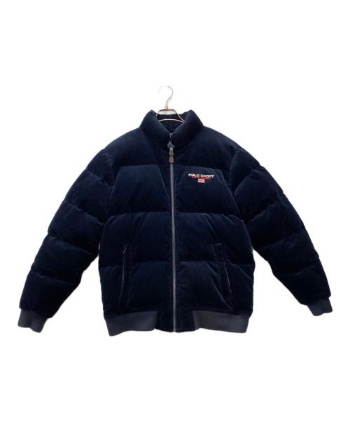 POLO SPORT（ポロスポーツ）POLO SPORT (ポロスポーツ) コーデュロイダウンジャケット ネイビー サイズ:Ｍの古着・服飾アイテム