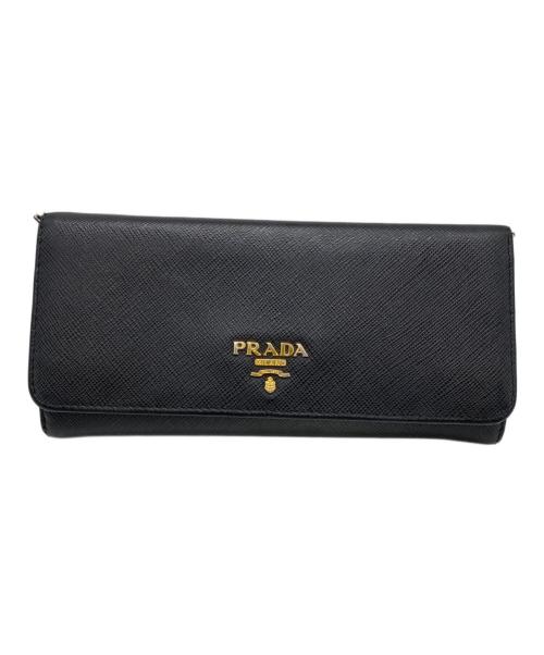 PRADA（プラダ）PRADA (プラダ) 長財布 ブラックの古着・服飾アイテム