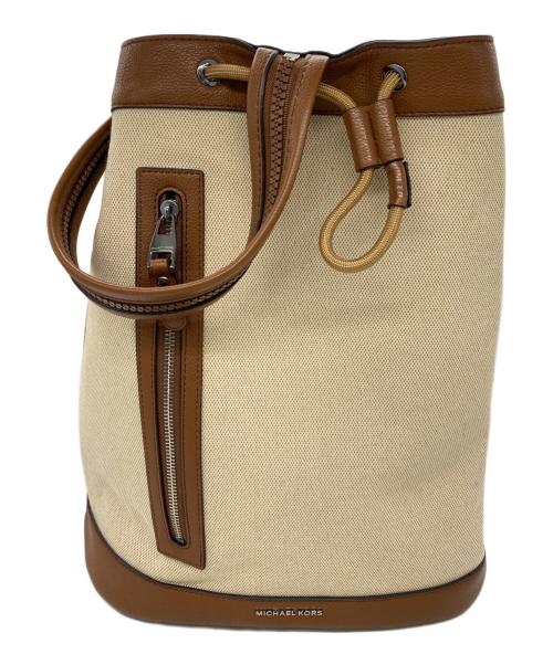 MICHAEL KORS（マイケルコース）MICHAEL KORS (マイケルコース) ツートーン キャンバス トートバッグ ブラウンの古着・服飾アイテム