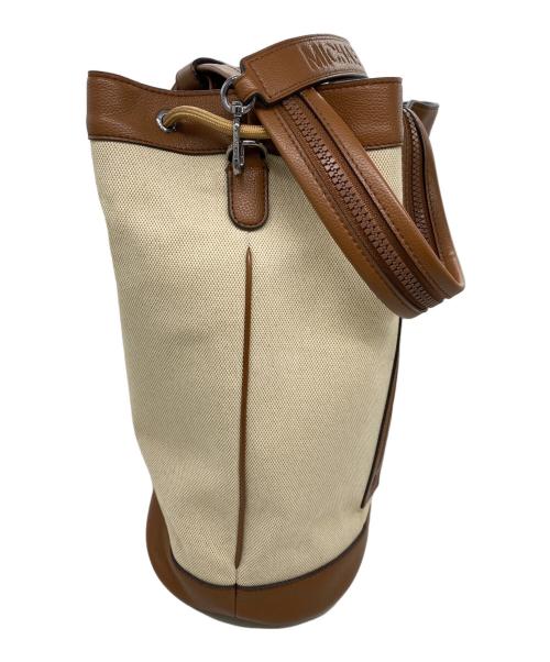MICHAEL KORS（マイケルコース）MICHAEL KORS (マイケルコース) ツートーン キャンバス トートバッグ ブラウンの古着・服飾アイテム