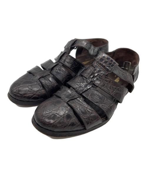 F.LLI Giacometti（フラテッリ ジャコメッティ）F.LLI Giacometti (フラテッリ ジャコメッティ) グルカサンダル ブラウン サイズ:26cmの古着・服飾アイテム