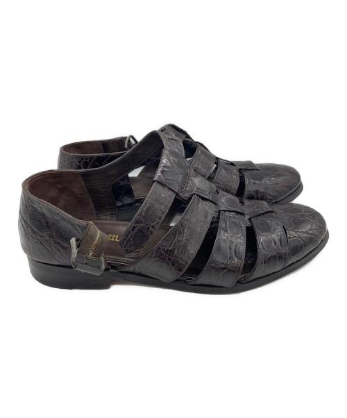 F.LLI Giacometti（フラテッリ ジャコメッティ）F.LLI Giacometti (フラテッリ ジャコメッティ) グルカサンダル ブラウン サイズ:26cmの古着・服飾アイテム