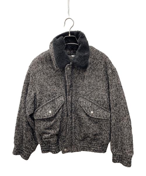 WYM LIDNM（ウィム バイ リドム）WYM LIDNM (ウィム バイ リドム) ツイードブルゾン ブラック サイズ:Ｍの古着・服飾アイテム