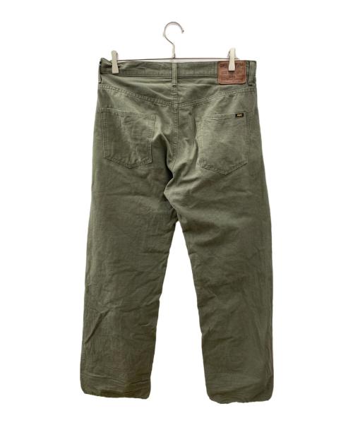 ONI DENIM（オニデニム）ONI DENIM (オニデニム) ベタシャン シャンブレー セルビッチ ワイドストレート パンツ オリーブ サイズ:W33の古着・服飾アイテム