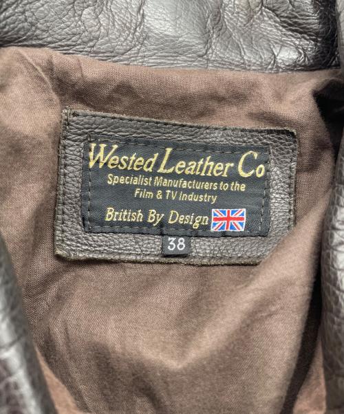 wested leather co.（ウェステッド・レザー・カンパニー）wested leather co. (ウェステッド・レザー・カンパニー) レザージャケット ブラウン サイズ:38の古着・服飾アイテム