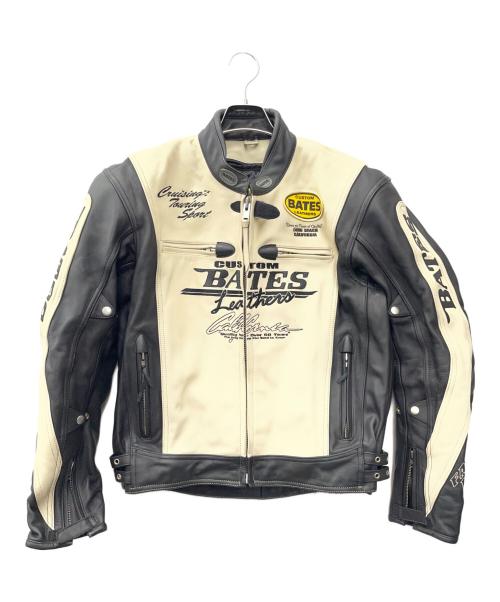 BATES（ベイツ）BATES (ベイツ) レーシングジャケット ブラック×ベージュ サイズ:Lの古着・服飾アイテム