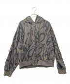 SUPPLIERサプライヤー）の古着「Tribal Camo Zip Hoodie」｜グレー×ブラック