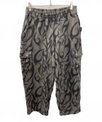 SUPPLIERサプライヤー）の古着「Tribal Camo Baggy Sweat Pants」｜グレー×ブラック