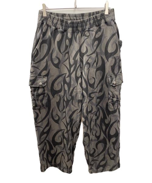 SUPPLIER（サプライヤー）SUPPLIER (サプライヤー) Tribal Camo Baggy Sweat Pants グレー×ブラック サイズ:Lの古着・服飾アイテム
