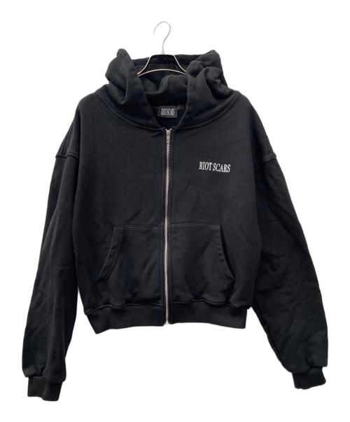 RIOT SCARS（ライオット スカーズ）RIOT SCARS (ライオット・スカーズ) ジップパーカー ブラック サイズ:Lの古着・服飾アイテム
