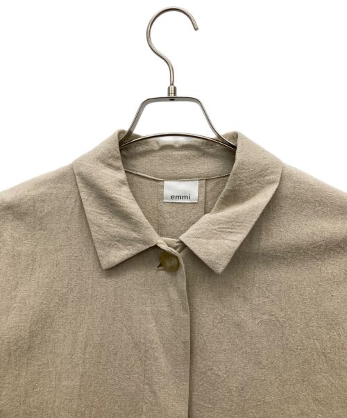 emmi atelier（エミアトリエ）emmi atelier (エミアトリエ) リネンステンカラーコート アイボリー サイズ:SIZE　1の古着・服飾アイテム