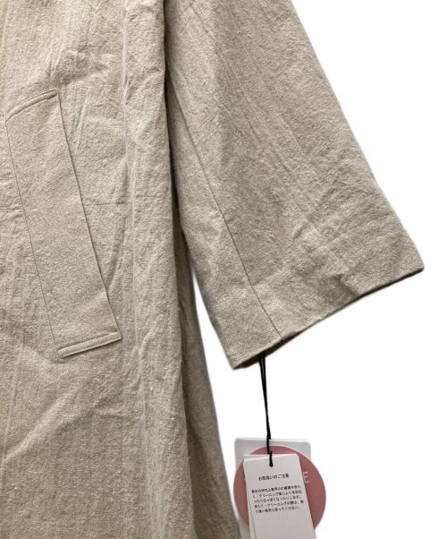 emmi atelier（エミアトリエ）emmi atelier (エミアトリエ) リネンステンカラーコート アイボリー サイズ:SIZE　1の古着・服飾アイテム