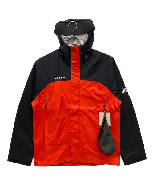 MAMMUT（マムート）MAMMUT (マムート) マイクロレイヤー 2.0 ハードシェル フードジャケット レッド×ブラック サイズ:M 未使用品の古着・服飾アイテム