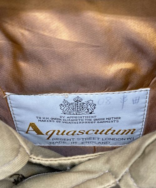 Aquascutum（アクアスキュータム）Aquascutum (アクアスキュータム) ライナー付ステンカラーコート ベージュ サイズ:36の古着・服飾アイテム