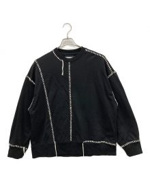 MAISON SPECIAL（メゾンスペシャル）の古着「プライムオーバーエンブロイダリークルーネックPO」｜ブラック