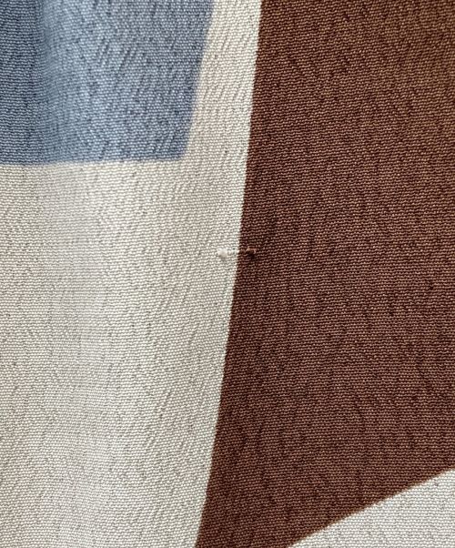 COCODEAL（ココディール）COCODEAL (ココディール) 幾何プリントアシメティアードイレヘムスカート ブラウン×ブルー サイズ:SIZE 40の古着・服飾アイテム