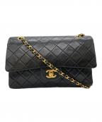 CHANELシャネル）の古着「ダブルフラップマトラッセ25」｜ブラック